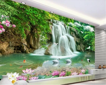 beibehang papier peint фреска 3d обои настенные 3 d пользовательские модные обои с водопадом 3D ТВ настенные обои papel de parede 3d обои