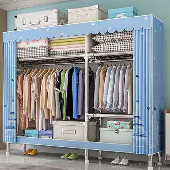 Новая простая сборка из ткани Оксфорд, комната для сдачи в аренду, Общий подвесной шкаф для одежды, Тканевый шкаф для хранения