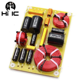 1шт 2-Полосный Hi-Fi Аудио Высокие и Басовые частоты 2 Блока Кроссоверного Динамика Делитель частоты Кроссоверные Фильтры Выделенный Импеданс 18 дБ 200 Вт