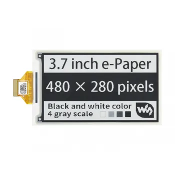 3,7-дюймовый дисплей e-Paper e-Ink Raw с разрешением 480 × 280 Черно-белый с 4 Серыми шкалами SPI для Raspberry Pi 4 / Jetson Nano /Arduino