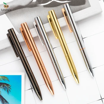 Креативная многоцветная шариковая ручка Lytwtw, Деловые Металлические Офисные Вращающиеся ручки, Школьные Канцелярские принадлежности
