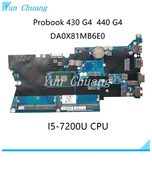 Для HP ProBook 430 G4 440 G4 Материнская плата ноутбука С SR2ZU i5-7200U 905794-601 905794-001 DA0X81MB6E0 MB 100% Протестирована Быстрая Доставка