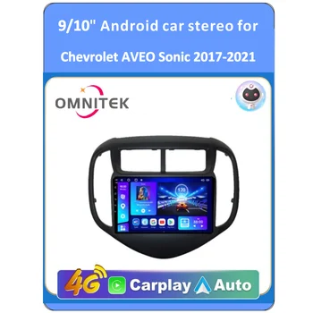 OMNITEK Android 10 Для Chevy Chevrolet AVEO Sonic 2017-2021 Автомобильный Радиоприемник 4G WIFI GPS Навигационный Плеер Auto Carplay