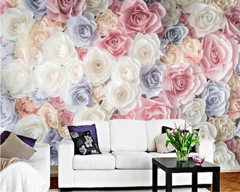 beibehang HD цветы ручной росписи, идиллические розы, обои, украшение дома, задний диван для телевизора, обои для стен, бумага для рисования 3d
