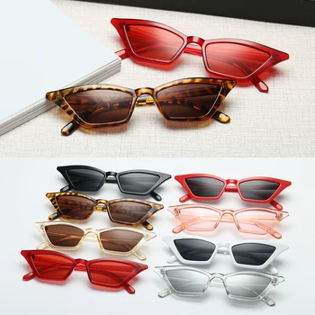 Женские винтажные солнцезащитные очки для рыбалки с кошачьим глазом, Модные очки UV400 в маленькой оправе, Повседневная одежда для улицы, Мужские солнцезащитные очки