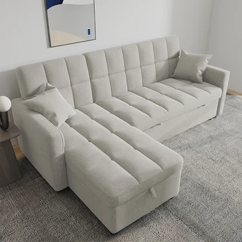 Современный семейный L-образный офисный раскладной диван для хранения вещей, раскладной диван-кровать, раскладывающийся диван-кровать