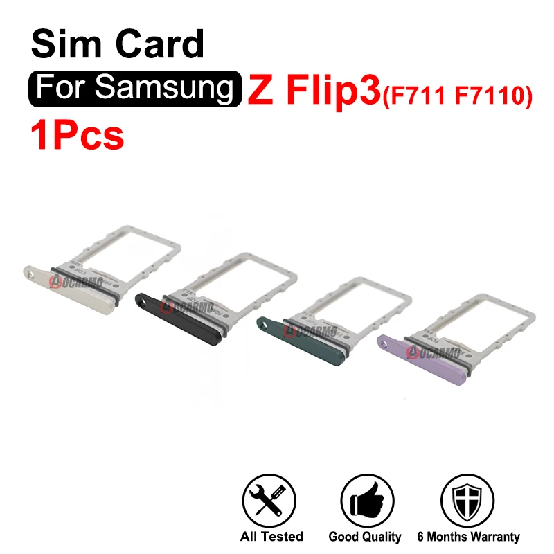 1 шт. Лоток для sim-карт, слот для держателя SIM-карты, Запасные части для Samsung Galaxy Z Flip3 F7110