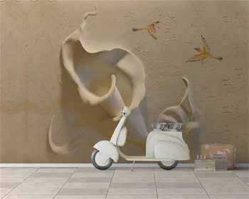 Пользовательские обои 3D трехмерный рельефный цветок калла птица лотоса спальня гостиная фон украшения стен живопись