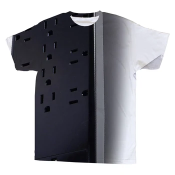 2023 Забавная электрическая штепсельная плата Мужские футболки 3D Fresh technology plug-in board Шорты с коротким рукавом, футболка большого размера, мужская рубашка